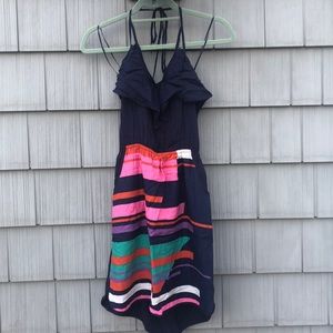 NWT Roxy Shore Bet Navy Halter Dress Size M